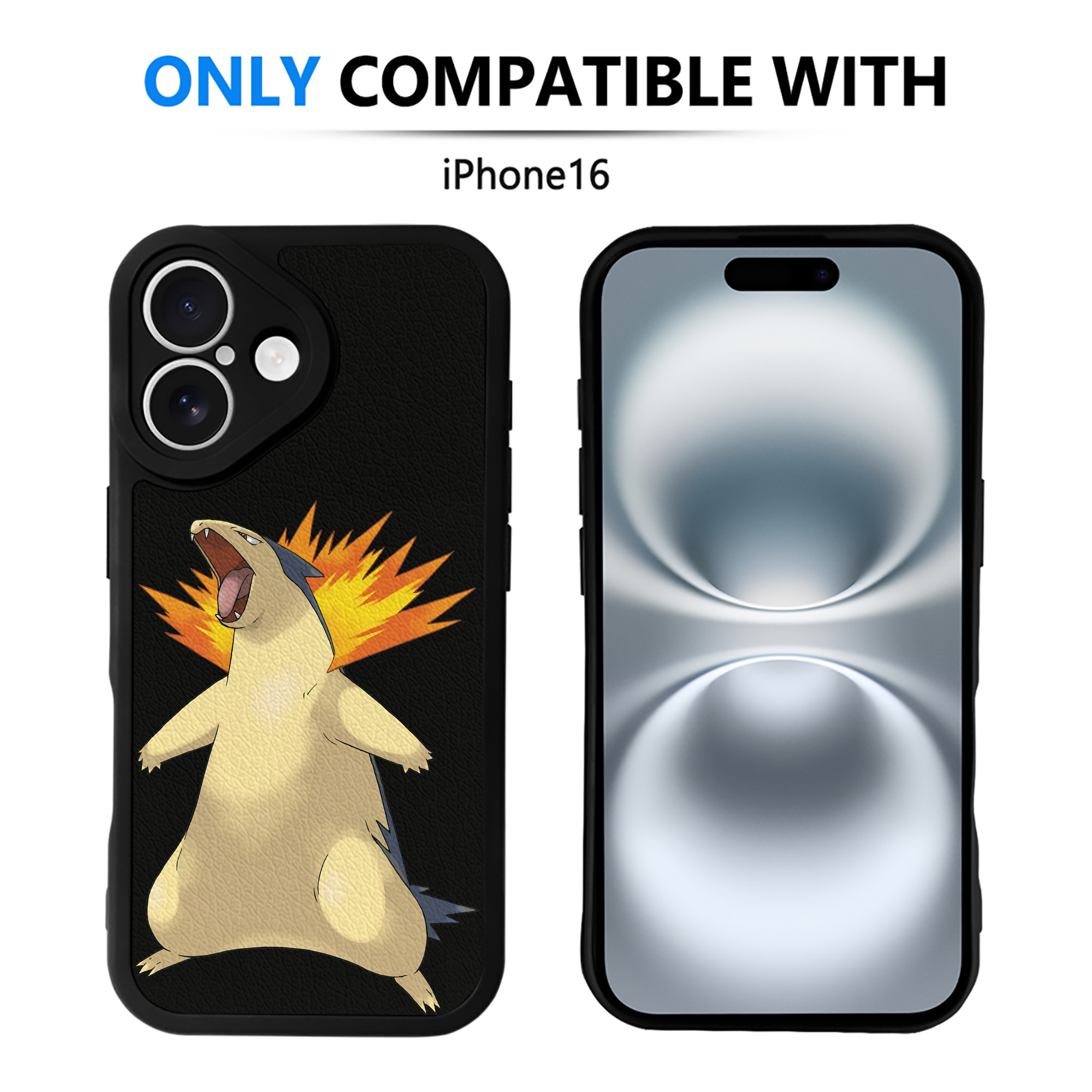 （画像用） ポケットモンスター Pokémon 【iPhone 16シリーズ対応】シリコンスマホケース（レザー調） 材質：シリコン